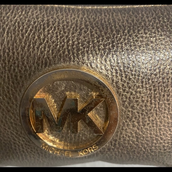 Michael kors small bronze distressed leather bag - Picture 6 of 9